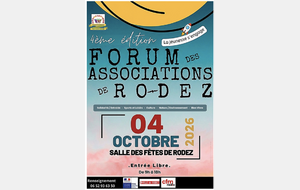 Nous y serons! Dimanche 4 octobre à la salle des fêtes de Rodez au forum des associations, venez!