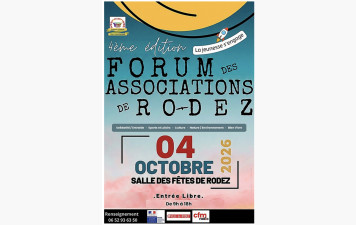 Nous y serons! Dimanche 4 octobre à la salle des fêtes de Rodez au forum des associations, venez!