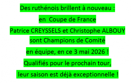 Champions de Comité en coupe de France: BRAVO!