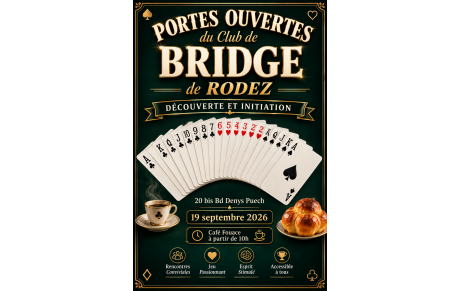 Portes Ouvertes le samedi 19 septembre, au club: 20 bis Bd Denys Puech RODEZ
