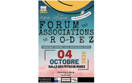 Nous y serons! Dimanche 4 octobre à la salle des fêtes de Rodez au forum des associations, venez!