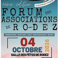 Nous y serons! Dimanche 4 octobre à la salle des fêtes de Rodez au forum des associations, venez!